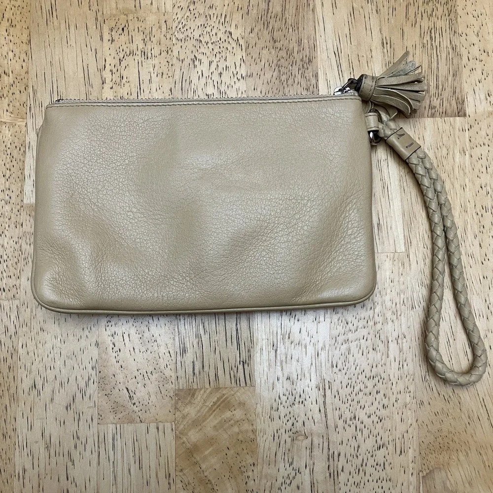 Cole Haan Tan Leather Wristlet